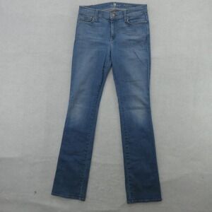 7 For All Mankind Skinny Bootcut Jeans Womens 28 Blue Med Wash Stretch Denim